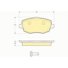 6115931 GIRLING Комплект тормозных колодок, дисковый тормоз