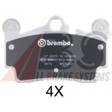 37365S ABS Комплект тормозных колодок, дисковый тормоз