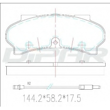 DFB1294 DITAS Комплект тормозных колодок, дисковый тормоз