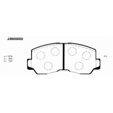 J3605002 NIPPARTS Комплект тормозных колодок, дисковый тормоз