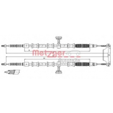 11.5945 METZGER Трос, стояночная тормозная система