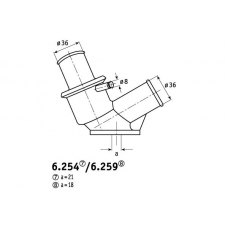 6.254.80 BEHR Термостат, охлаждающая жидкость