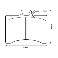571225B BENDIX Комплект тормозных колодок, дисковый тормоз