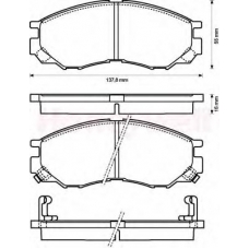 572419B BENDIX Комплект тормозных колодок, дисковый тормоз