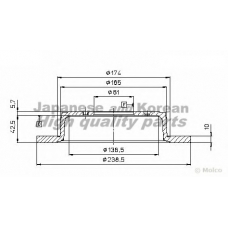 H039-01 ASHUKI Тормозной диск