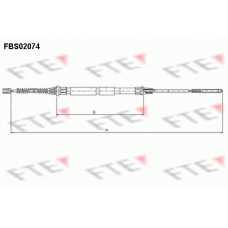 FBS02074 FTE Трос, стояночная тормозная система