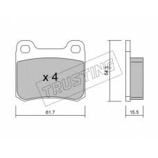 094.1 TRUSTING Комплект тормозных колодок, дисковый тормоз