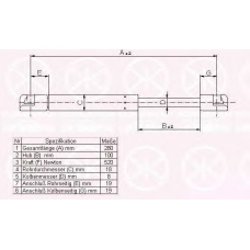 00302800 KLOKKERHOLM Газовая пружина, капот