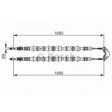 1 987 482 107 BOSCH Трос, стояночная тормозная система