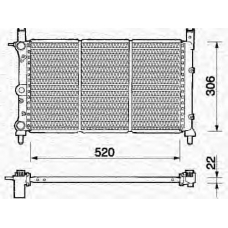 350213138000 MAGNETI MARELLI Радиатор, охлаждение двигателя