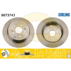 6073743 GIRLING Тормозной диск