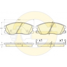 6119785 GIRLING Комплект тормозных колодок, дисковый тормоз