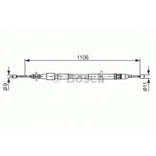 1 987 477 529 BOSCH Трос, стояночная тормозная система