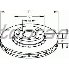 200 932 TOPRAN Тормозной диск