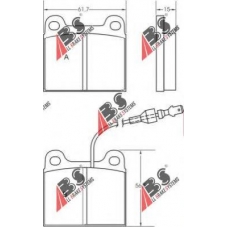 36132 ABS Комплект тормозных колодок, дисковый тормоз