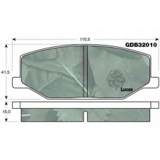 GDB3210 TRW Комплект тормозных колодок, дисковый тормоз