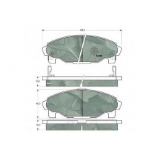 GDB3071 TRW Комплект тормозных колодок, дисковый тормоз