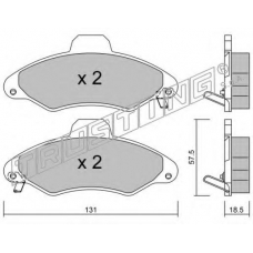 073.1 TRUSTING Комплект тормозных колодок, дисковый тормоз