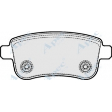 PAD1689 APEC Комплект тормозных колодок, дисковый тормоз
