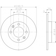 MDC1493 MINTEX Тормозной диск