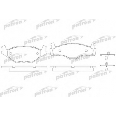 PBP392 PATRON Комплект тормозных колодок, дисковый тормоз
