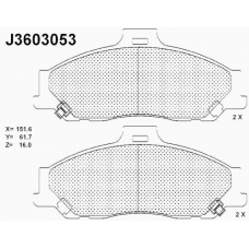 J3603053 NIPPARTS Комплект тормозных колодок, дисковый тормоз