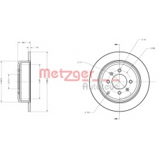 6110340 METZGER Тормозной диск