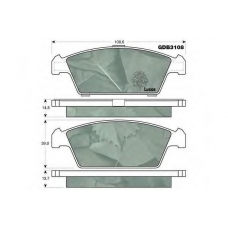 GDB3108 TRW Комплект тормозных колодок, дисковый тормоз
