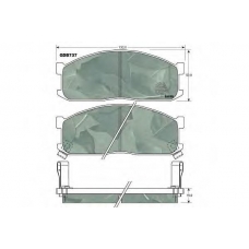 GDB737 TRW Комплект тормозных колодок, дисковый тормоз