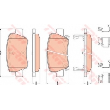 GDB4175 TRW Комплект тормозных колодок, дисковый тормоз