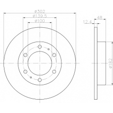 MDC880 MINTEX Тормозной диск
