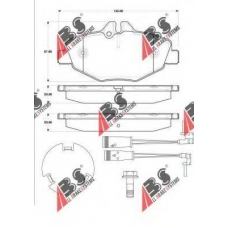 37306 ABS Комплект тормозных колодок, дисковый тормоз