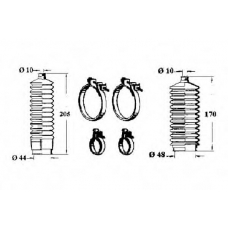 0900522 OCAP Комплект пылника, рулевое управление