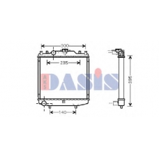 510018N AKS DASIS Радиатор, охлаждение двигателя