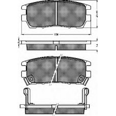10505 BSF Комплект тормозных колодок, дисковый тормоз