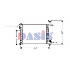 060780N AKS DASIS Радиатор, охлаждение двигателя