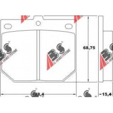 36078 ABS Комплект тормозных колодок, дисковый тормоз
