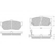 PF1159 PROCODIS FRANCE Комплект тормозных колодок, дисковый тормоз
