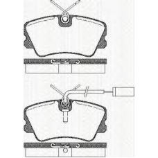 8110 15014 TRISCAN Комплект тормозных колодок, дисковый тормоз
