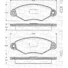 363702161113 MAGNETI MARELLI Комплект тормозных колодок, дисковый тормоз