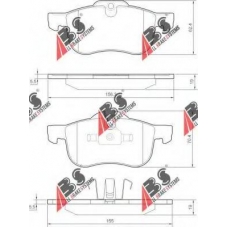37151 ABS Комплект тормозных колодок, дисковый тормоз