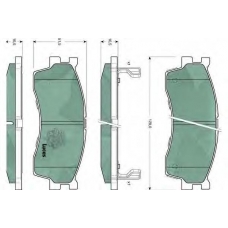 GDB3245 TRW Комплект тормозных колодок, дисковый тормоз