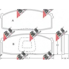 36484 ABS Комплект тормозных колодок, дисковый тормоз