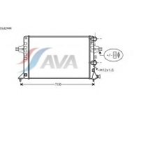 OLA2444 AVA Радиатор, охлаждение двигателя