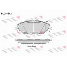 BL2518A1 FTE Комплект тормозных колодок, дисковый тормоз