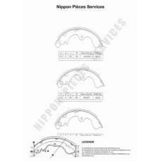 T350A47 NPS Комплект тормозных колодок