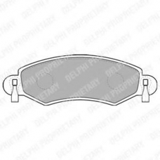 LP1523 DELPHI Комплект тормозных колодок, дисковый тормоз