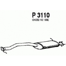 P3110 FENNO Средний глушитель выхлопных газов
