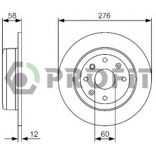 5010-2025 PROFIT Тормозной диск