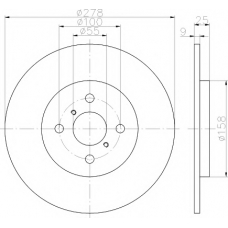 8DD 355 114-051 HELLA PAGID Тормозной диск